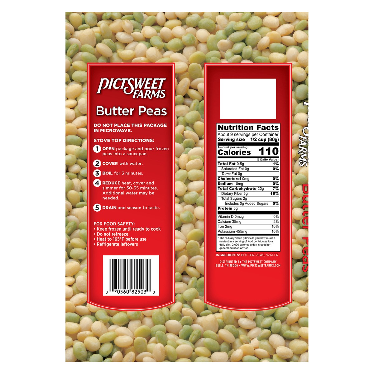 slide 6 of 8, PictSweet Butter Peas, 24 oz