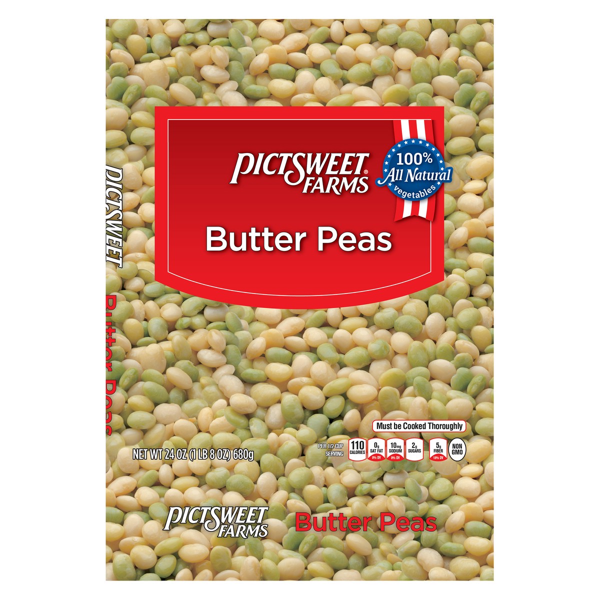 slide 5 of 8, PictSweet Butter Peas, 24 oz