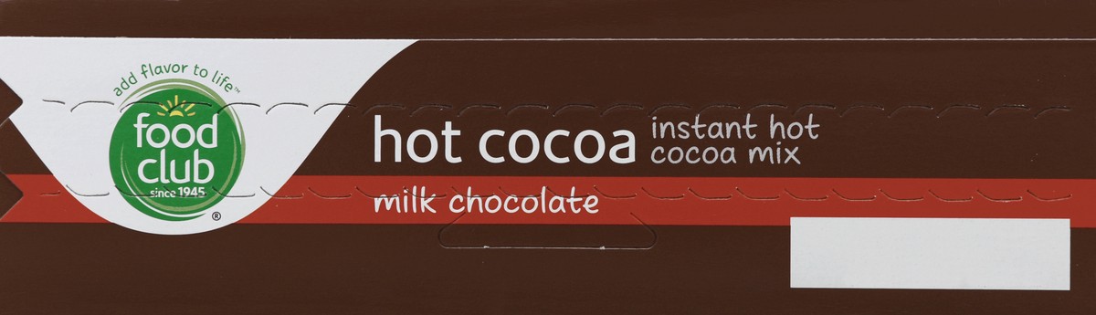 slide 3 of 6, Food Club Instant Milk Chocolate Hot Cocoa Mix - 10 ct; 10 oz, 10 ct; 10 oz