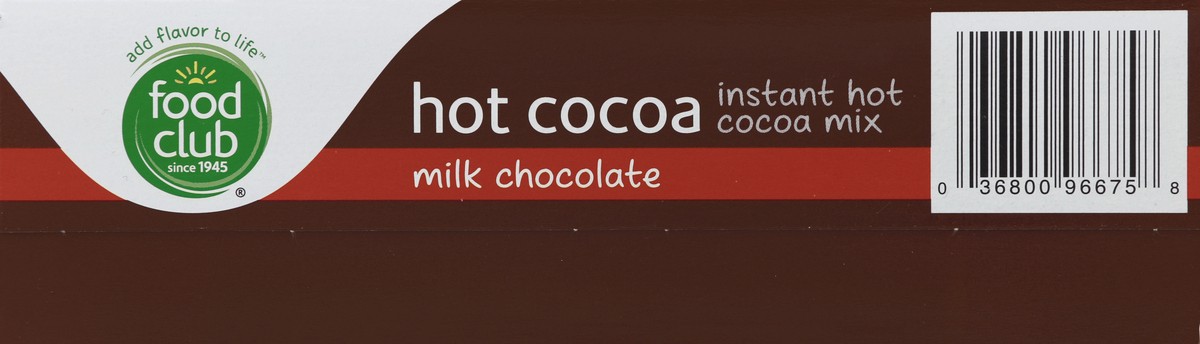 slide 2 of 6, Food Club Instant Milk Chocolate Hot Cocoa Mix - 10 ct; 10 oz, 10 ct; 10 oz