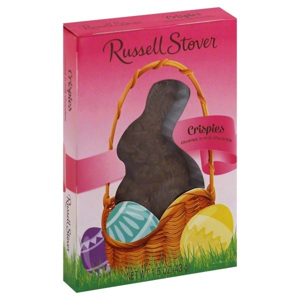 slide 1 of 1, Russell Stover Milk Chocolate Crispy Flatback Rabbit, 1.5 oz