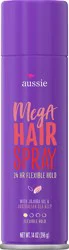 Aussie Hairspray Mega Kelp Flexible Hold With Jojoba Oil & Sea - 14 Oz
