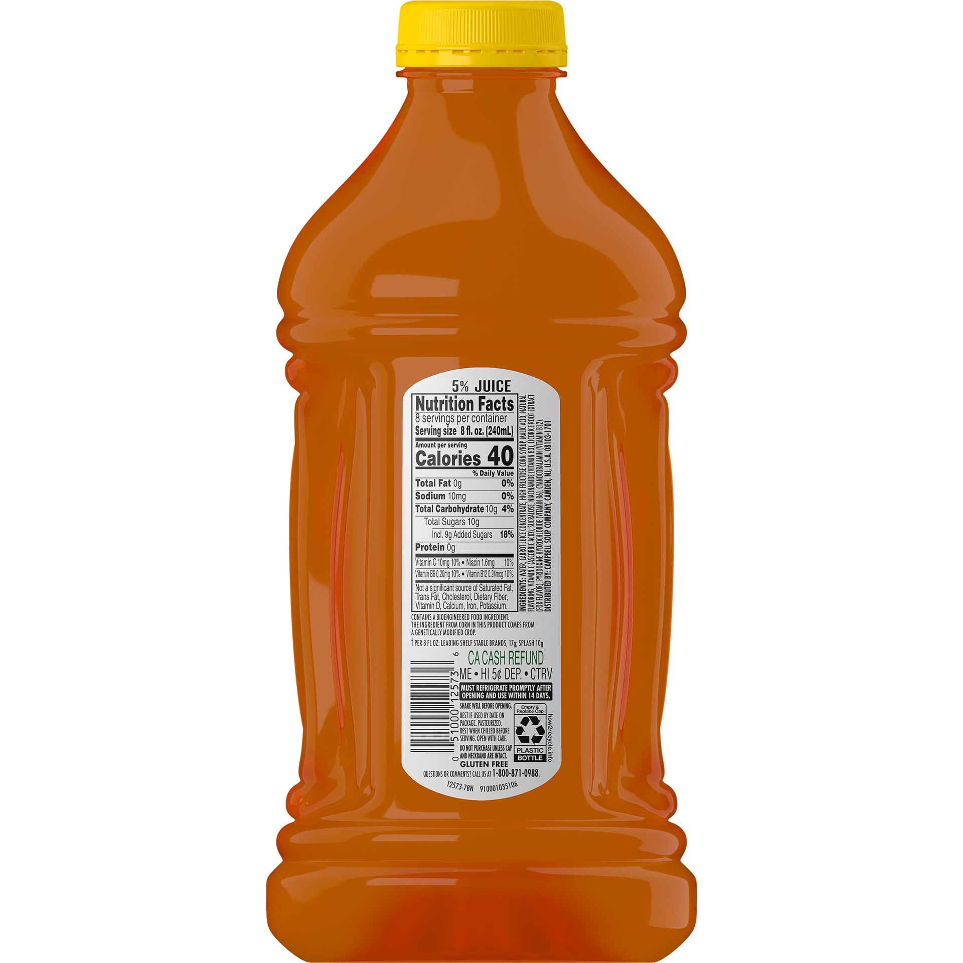 slide 4 of 5, V8 Splash Tropical Fruit Blend Juice Beverage, 64 fl oz Bottle, 64 oz