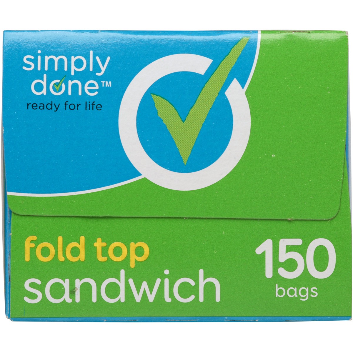 slide 3 of 8, Simply Done Fold Top Sandwich Bags, 150 ct