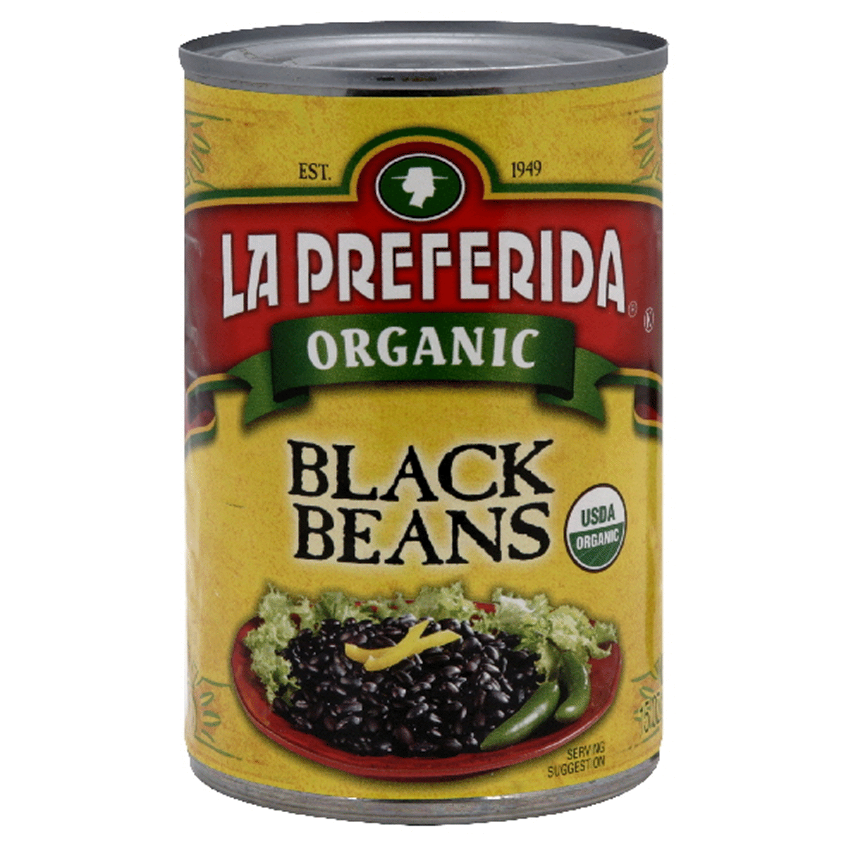 slide 1 of 1, La Preferida Organic Black Beans, 15 oz