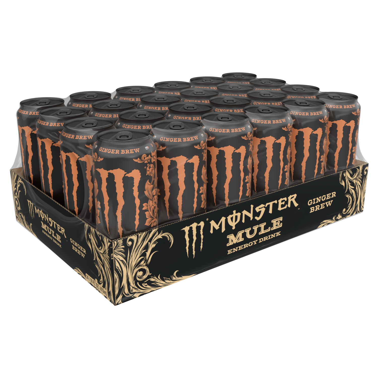 slide 3 of 5, Monster Energy Monster Mule, Mule Ginger Brew (Pack of 24, 16 oz