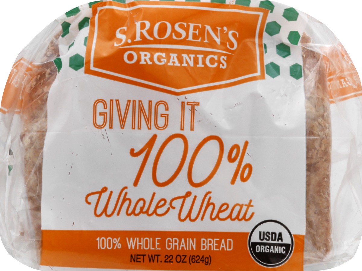 slide 3 of 13, S. Rosen's Organics 100% Whole Wheat Bread 22 oz, 22 oz