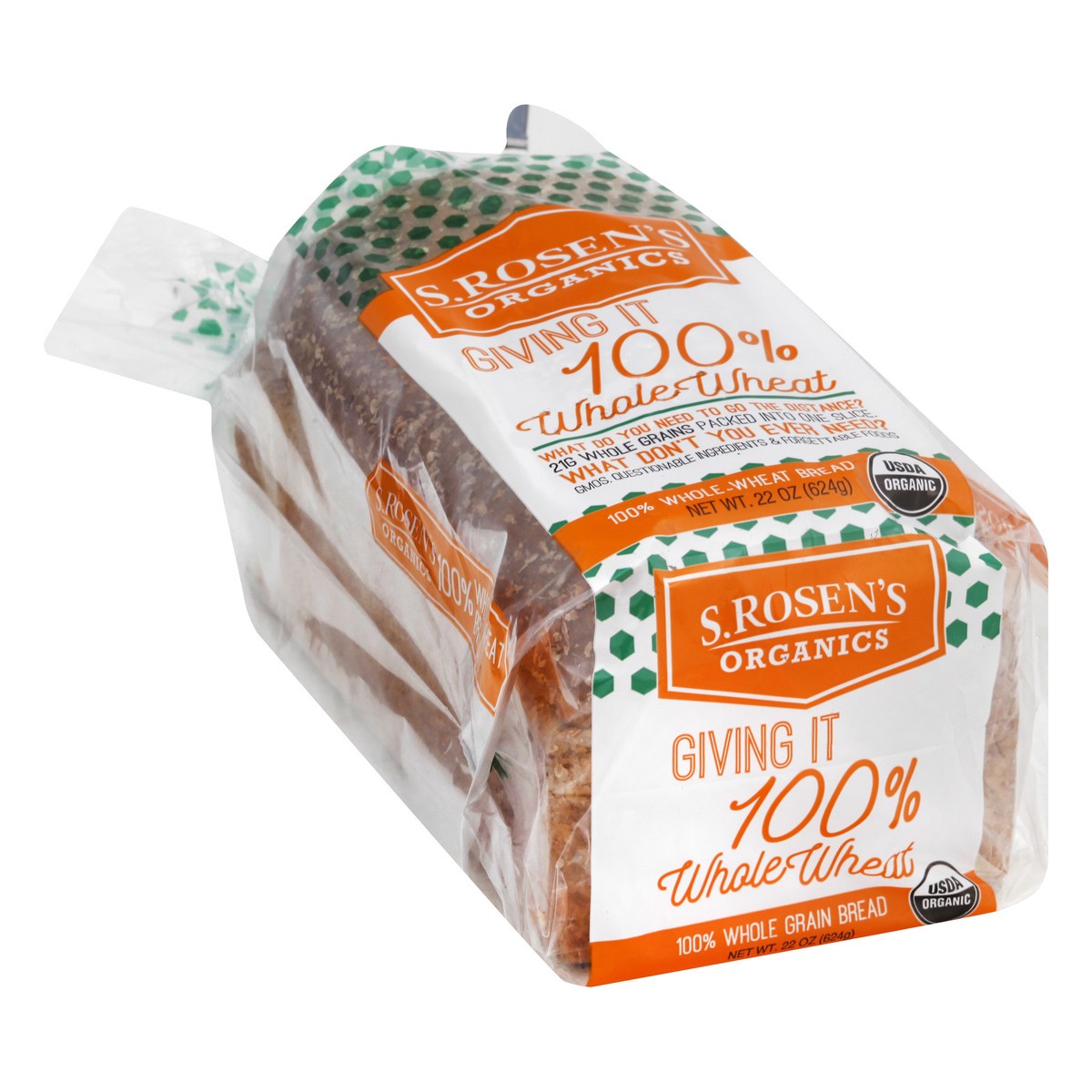 slide 10 of 13, S. Rosen's Organics 100% Whole Wheat Bread 22 oz, 22 oz