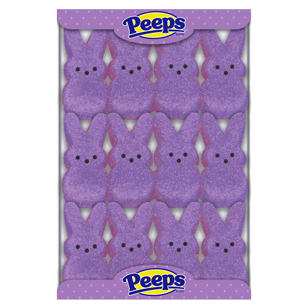 slide 1 of 4, Peeps Lavender Marshmallow Bunnies, 12 ct