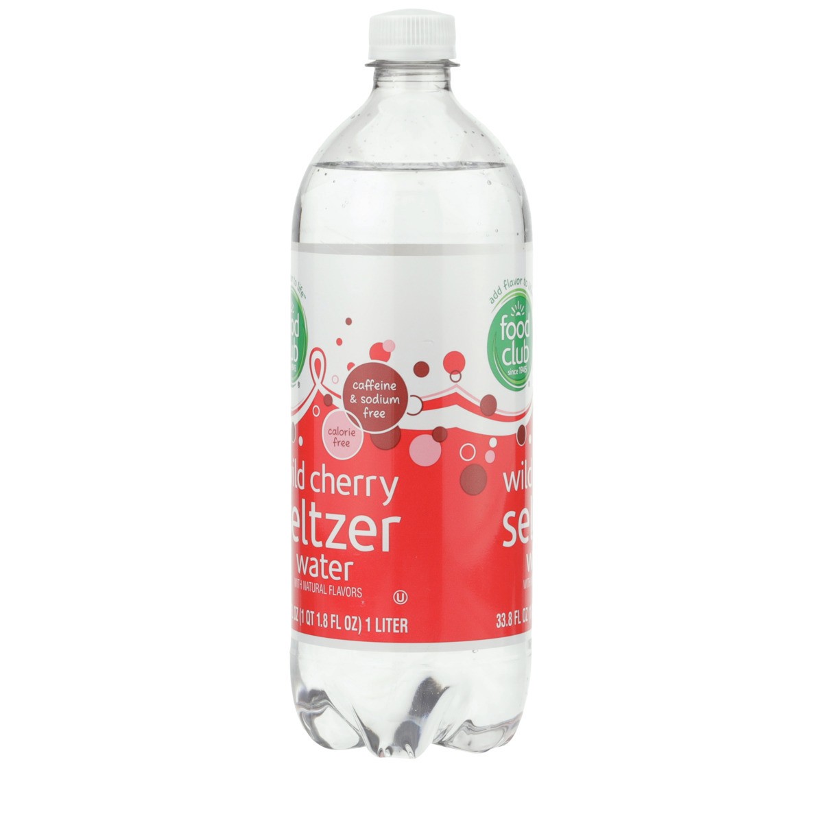 slide 9 of 9, Food Club Wild Cherry Seltzer Water - 33.8 fl oz, 33.8 fl oz