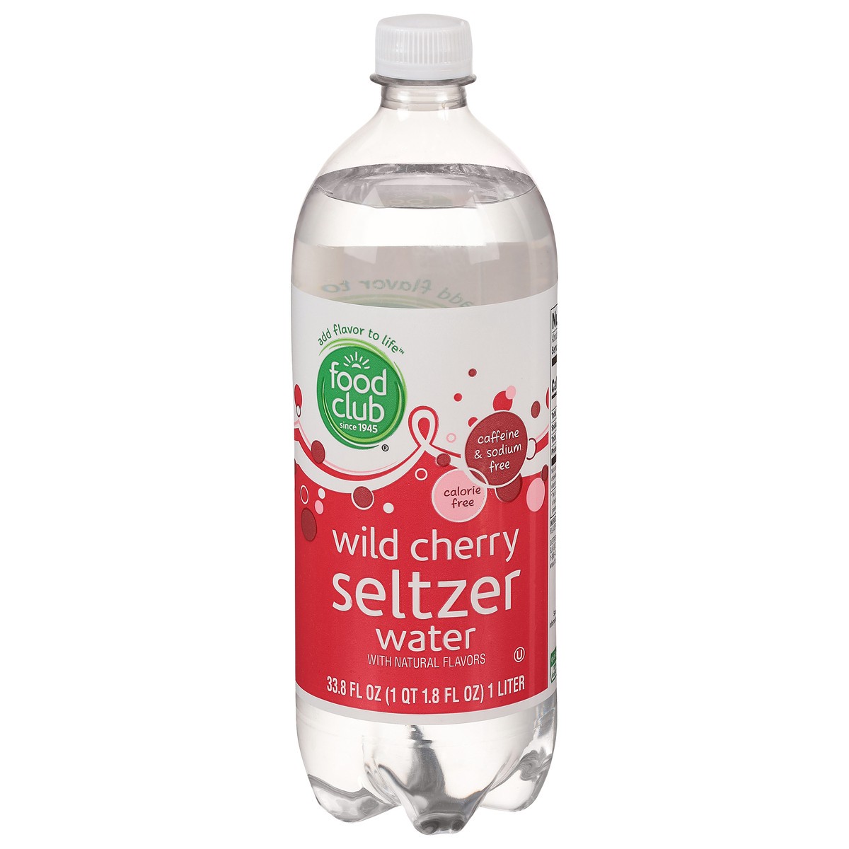 slide 1 of 9, Food Club Wild Cherry Seltzer Water - 33.8 fl oz, 33.8 fl oz