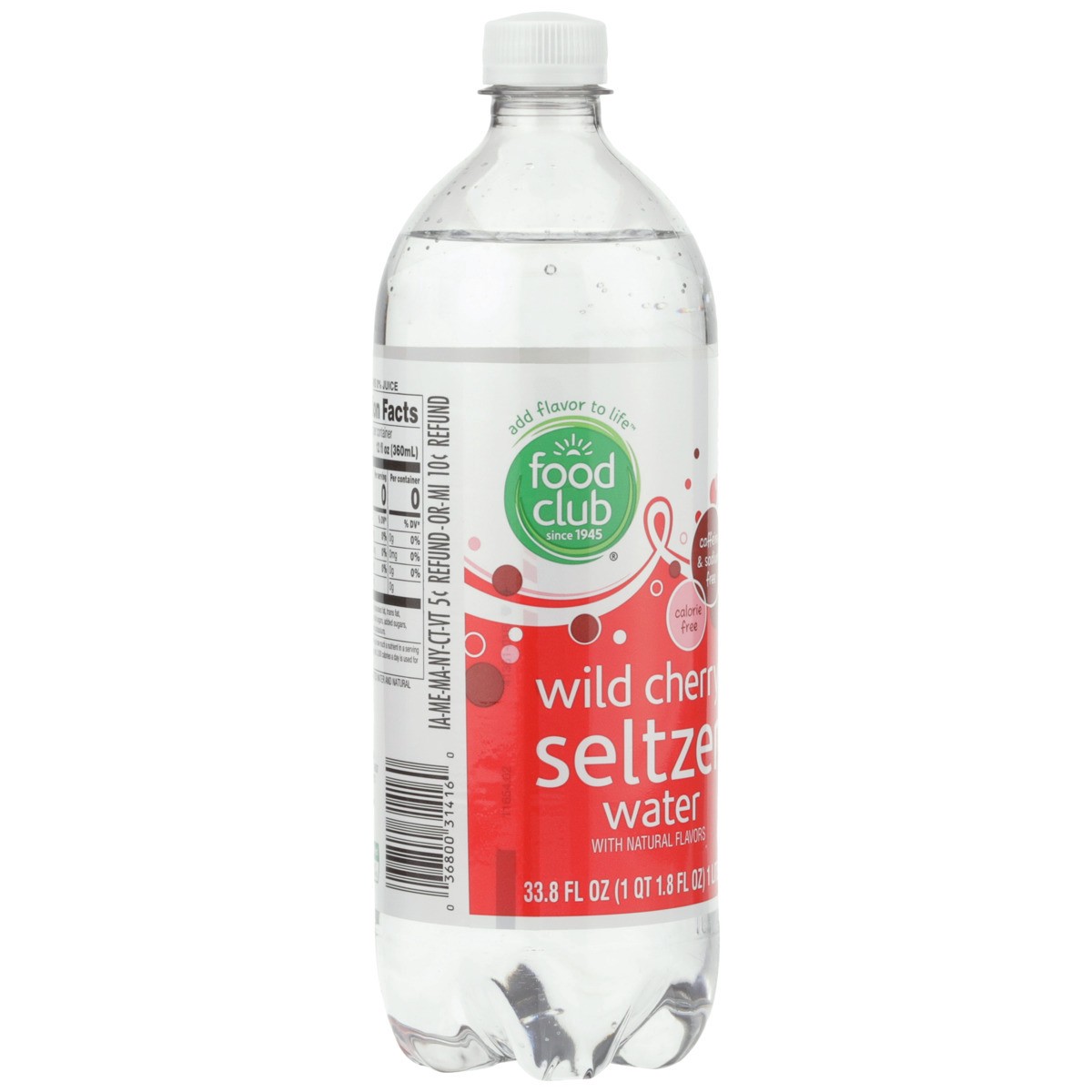 slide 7 of 9, Food Club Wild Cherry Seltzer Water - 33.8 fl oz, 33.8 fl oz