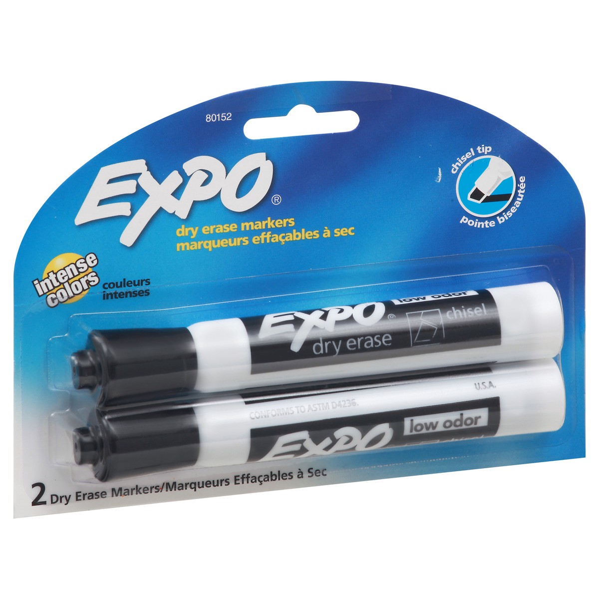 slide 8 of 9, Expo Chisel Tip Bold Color Dry Erase Marker - Black, 2 ct