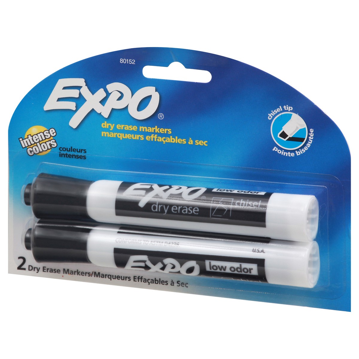 slide 6 of 9, Expo Chisel Tip Bold Color Dry Erase Marker - Black, 2 ct