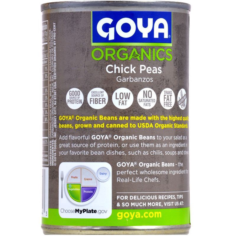 slide 3 of 4, Goya Organics Low Sodium Chick Peas Garbanzos 15.5 oz, 15.5 oz