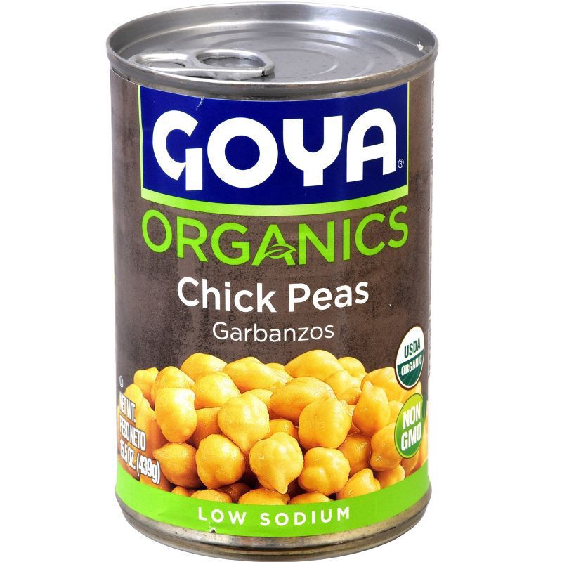 slide 1 of 4, Goya Organics Low Sodium Chick Peas Garbanzos 15.5 oz, 15.5 oz