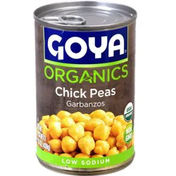 Goya Organics Low Sodium Chick Peas Garbanzos 15.5 oz