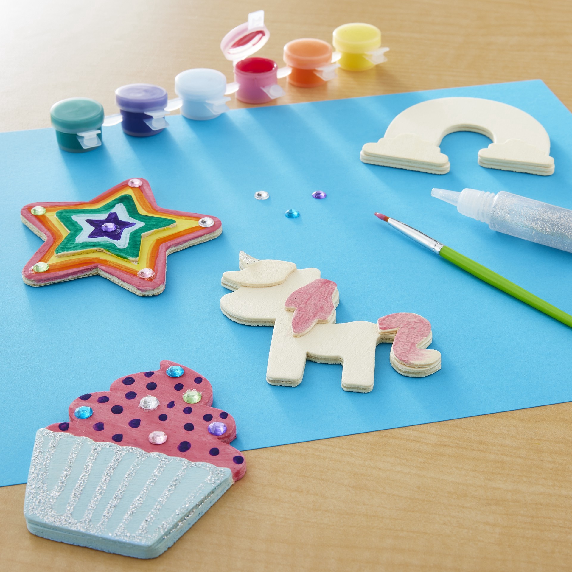 slide 3 of 5, Color Zone Paint Your Own Wooden Magnets, 1 ct