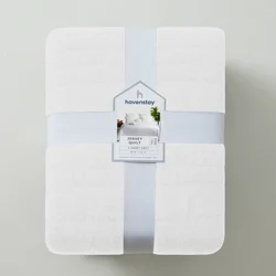 HAVENSTAY HS Jersey Quilt, Full/Queen, White