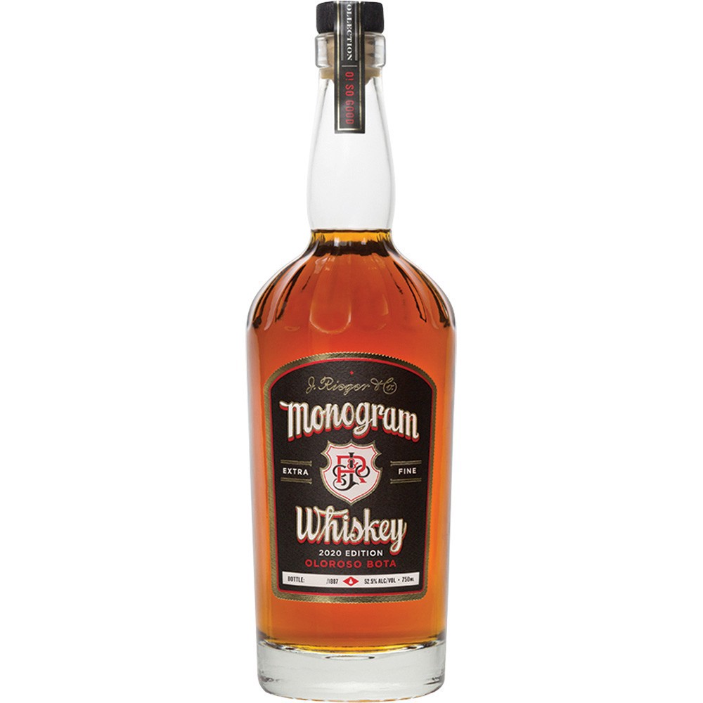 slide 1 of 1, J. Rieger Monogram Whiskey, 750 ml