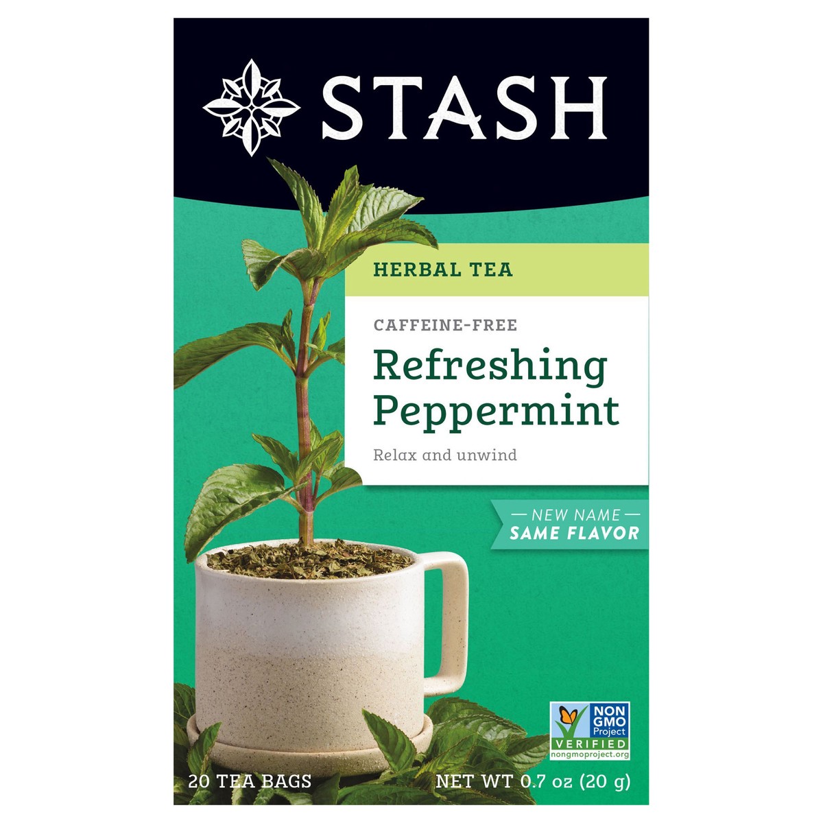 slide 1 of 15, Stash Tea Peppermint Herbal Tea Caffeine-Free 20 Ct, 20 ct; 1.3 oz