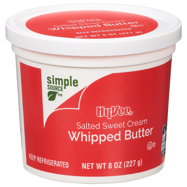slide 1 of 1, Hy-vee Salted Sweet Cream Whipped Butter, 8 oz