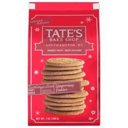 Tate''s Bake Shop Gingersnap Cookies, Holiday Cookies, 7 oz