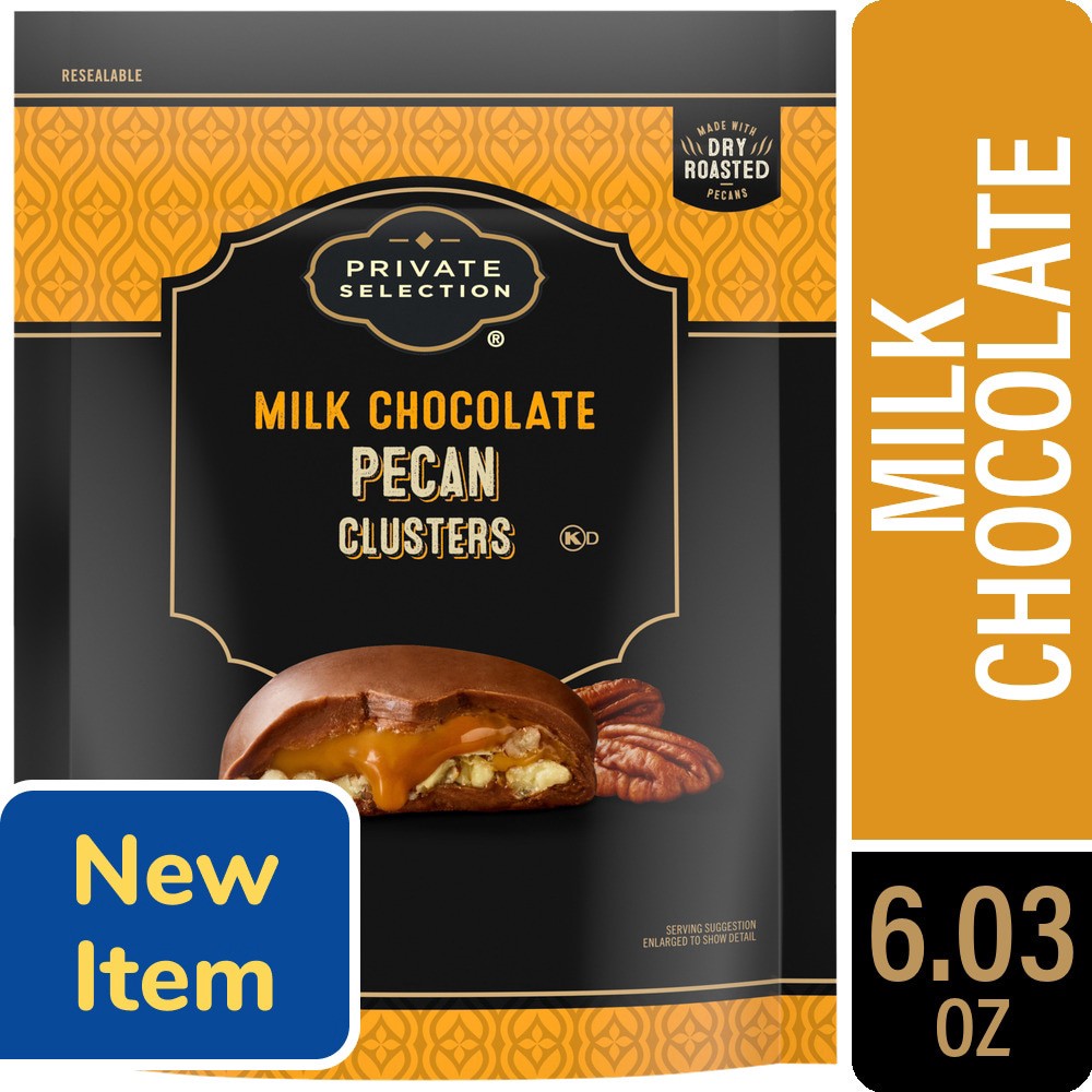 slide 1 of 1, Private Selection® Milk Chocolate Pecan Clusters, 6.03 oz, 6.03 oz