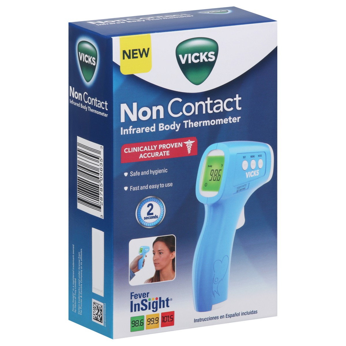 slide 10 of 12, Vicks Non Contact Infrared Body Thermometer, 1 ct
