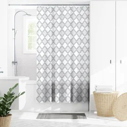 Zenna Home Grey Quatrefoil PEVA Shower Curtain 1 ea