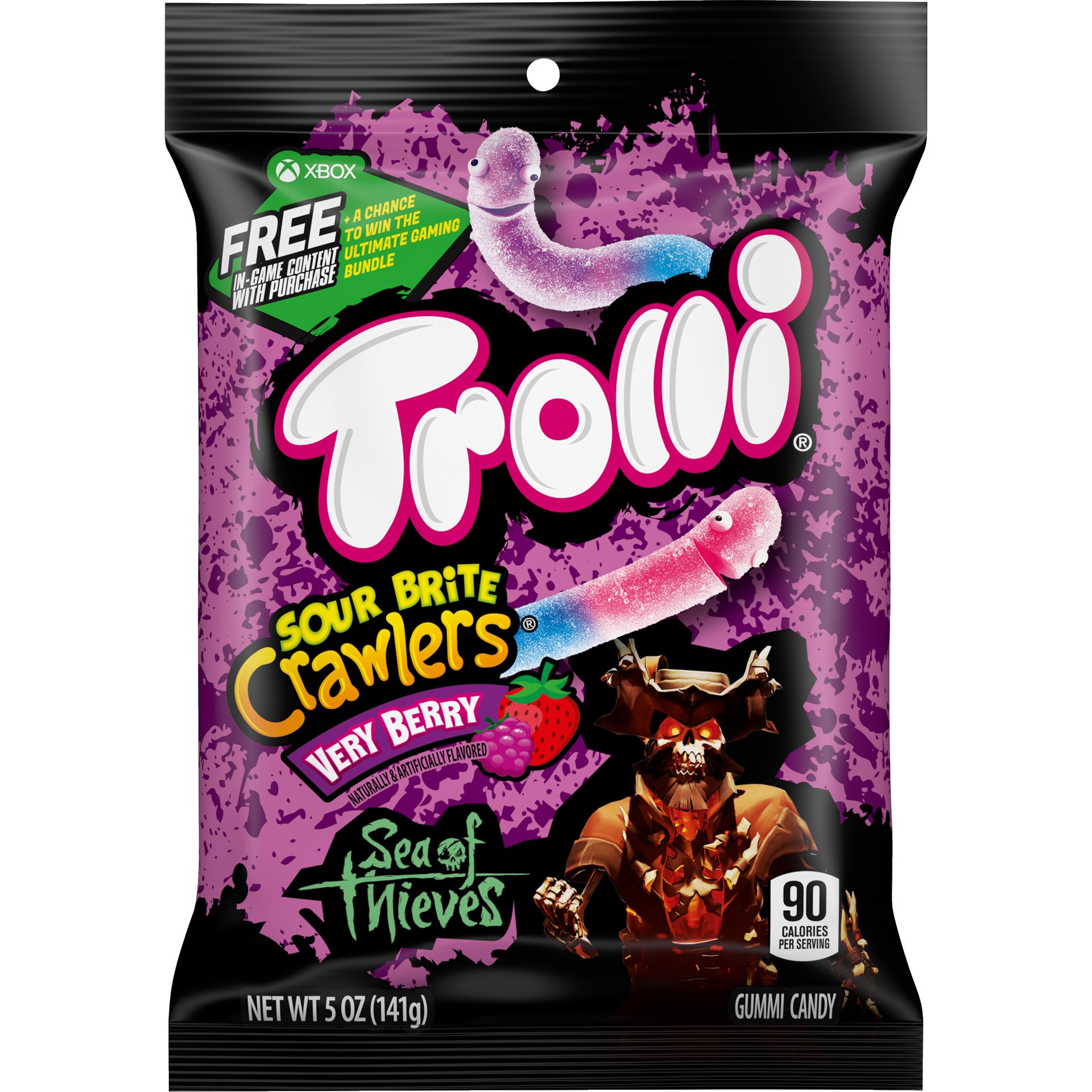 slide 1 of 5, Trolli 07993 157939 Sour Brite Crawlers Very Berry Promo 5 oz, 1 ct