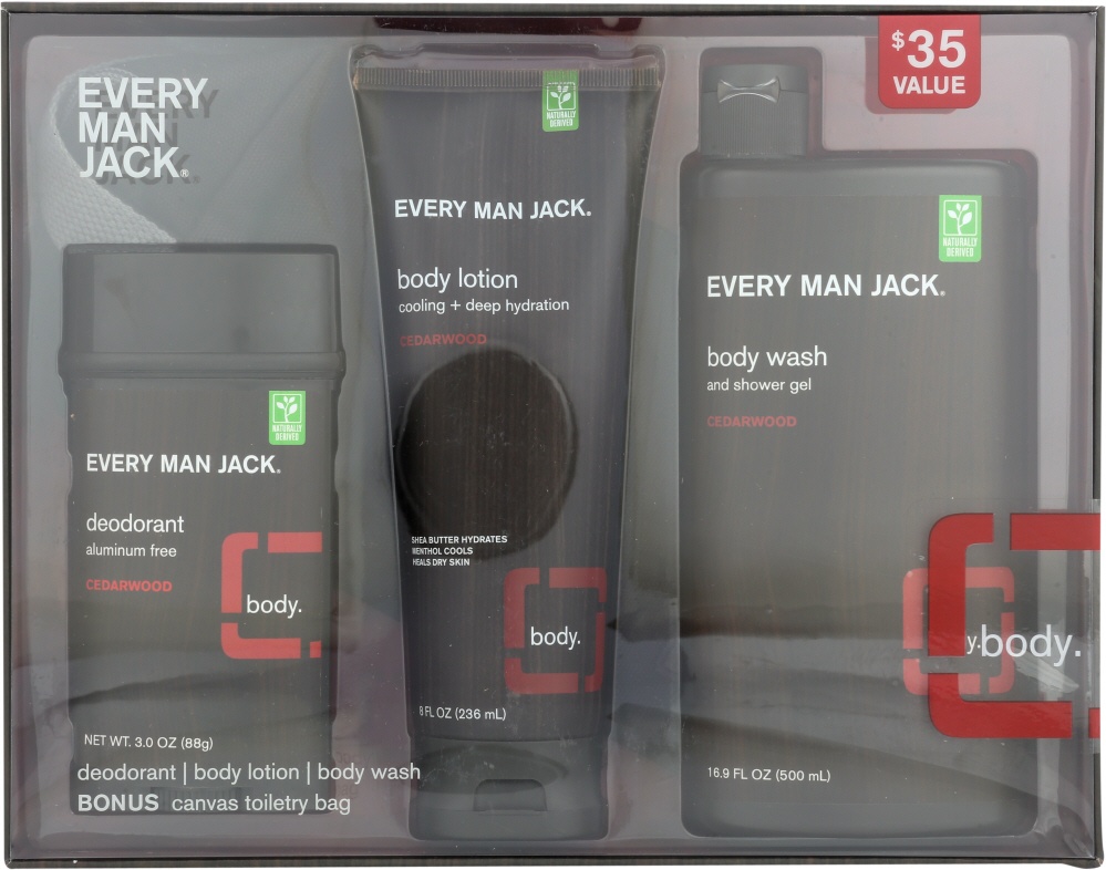 slide 1 of 1, Every Man Jack Cedarwood Body Kit, 1 ct