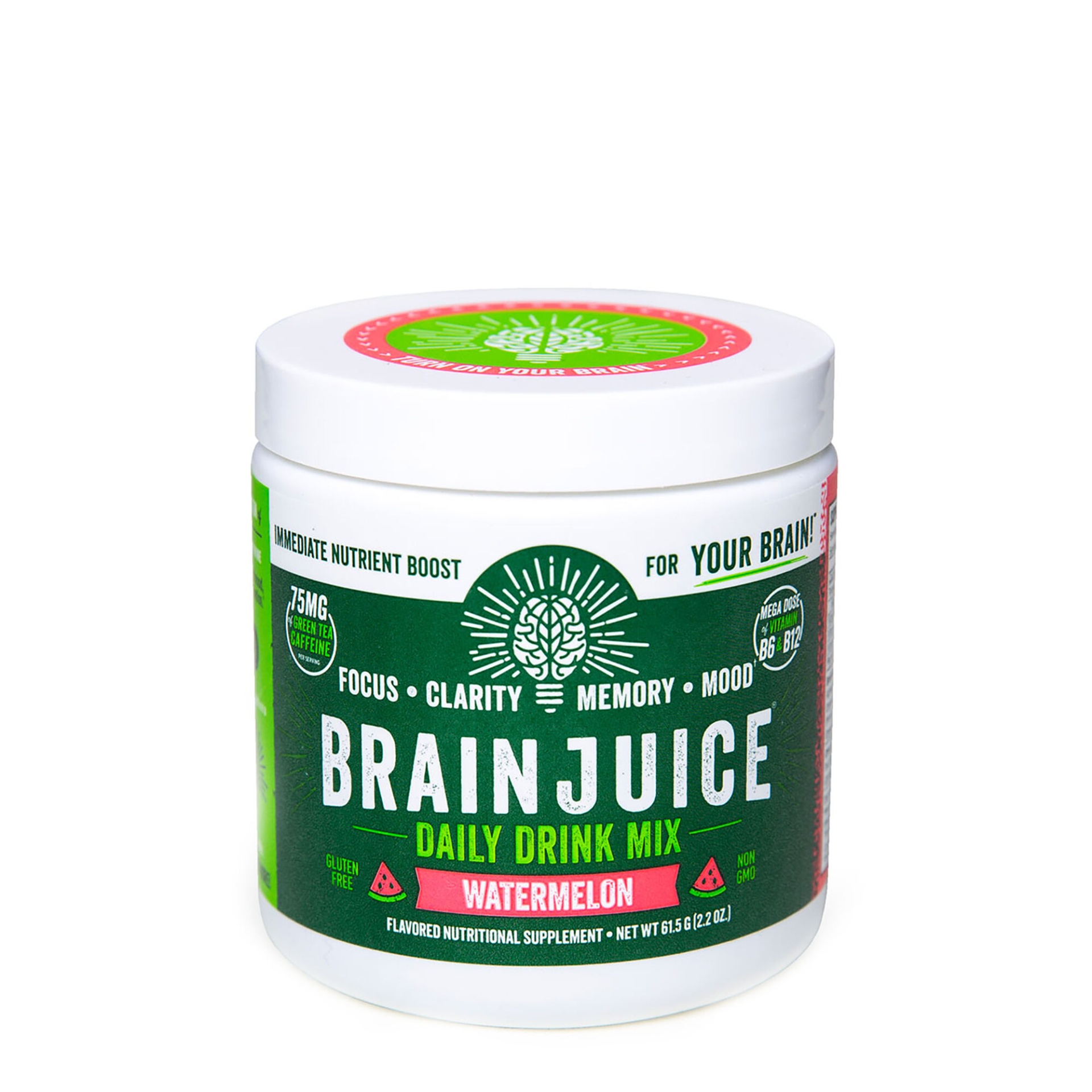 slide 1 of 1, BrainJuice Watermelon Drink Mix Nutrient Boost, 2.2 oz