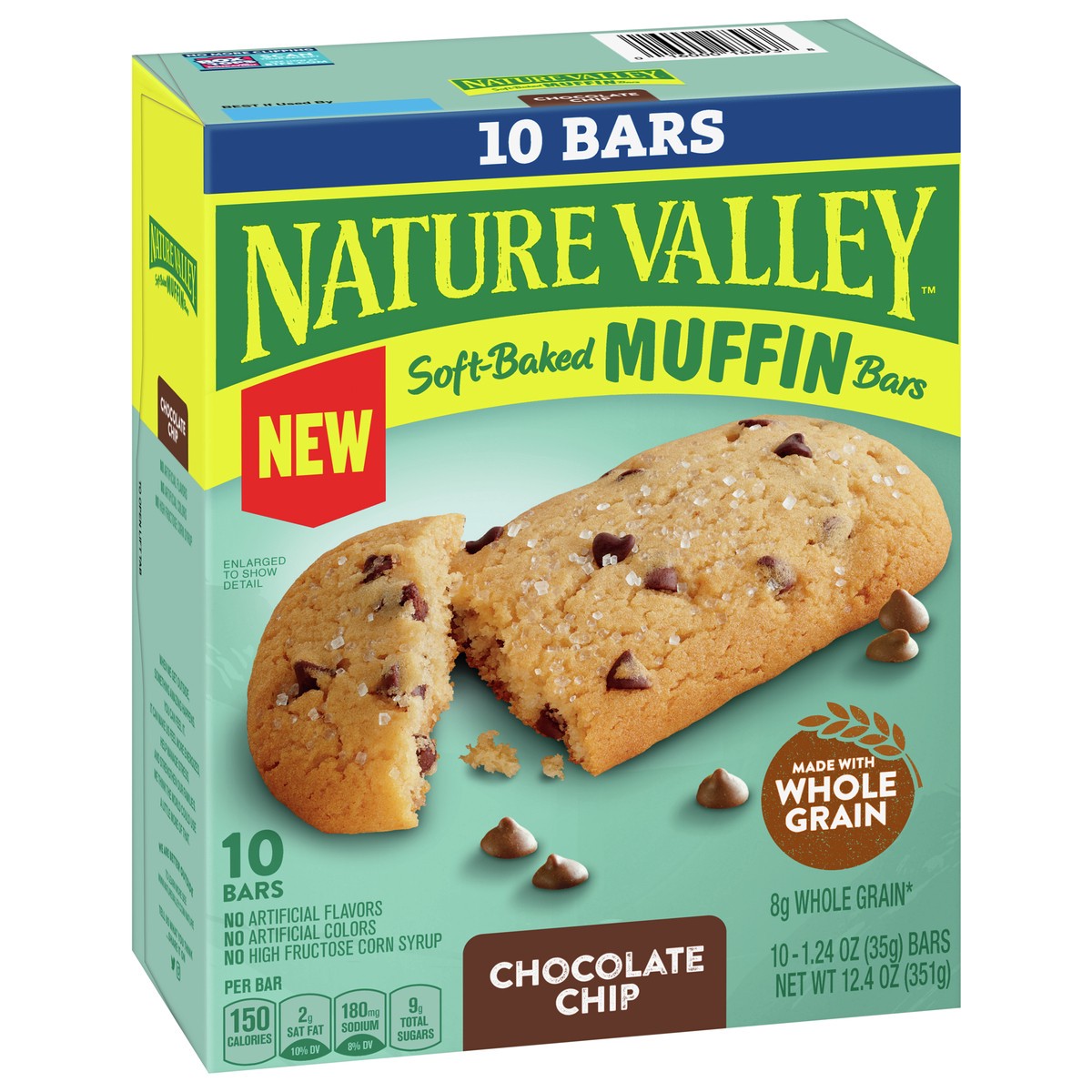 slide 3 of 9, Nature Valley Soft-Baked Muffin Bars, Chocolate Chip, Snack Bars, 10 Bars- 10 ct, 10 ct