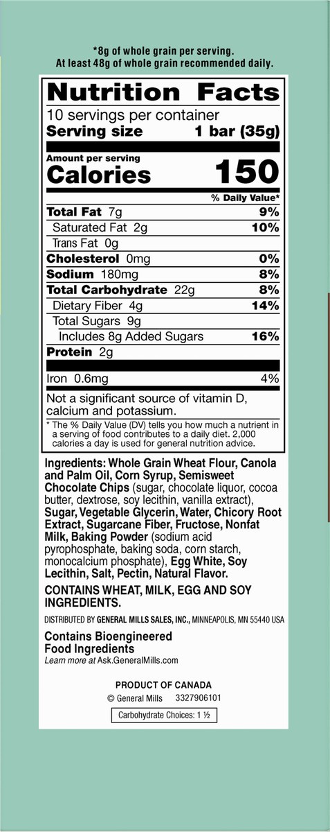 slide 9 of 9, Nature Valley Soft-Baked Muffin Bars, Chocolate Chip, Snack Bars, 10 Bars- 10 ct, 10 ct