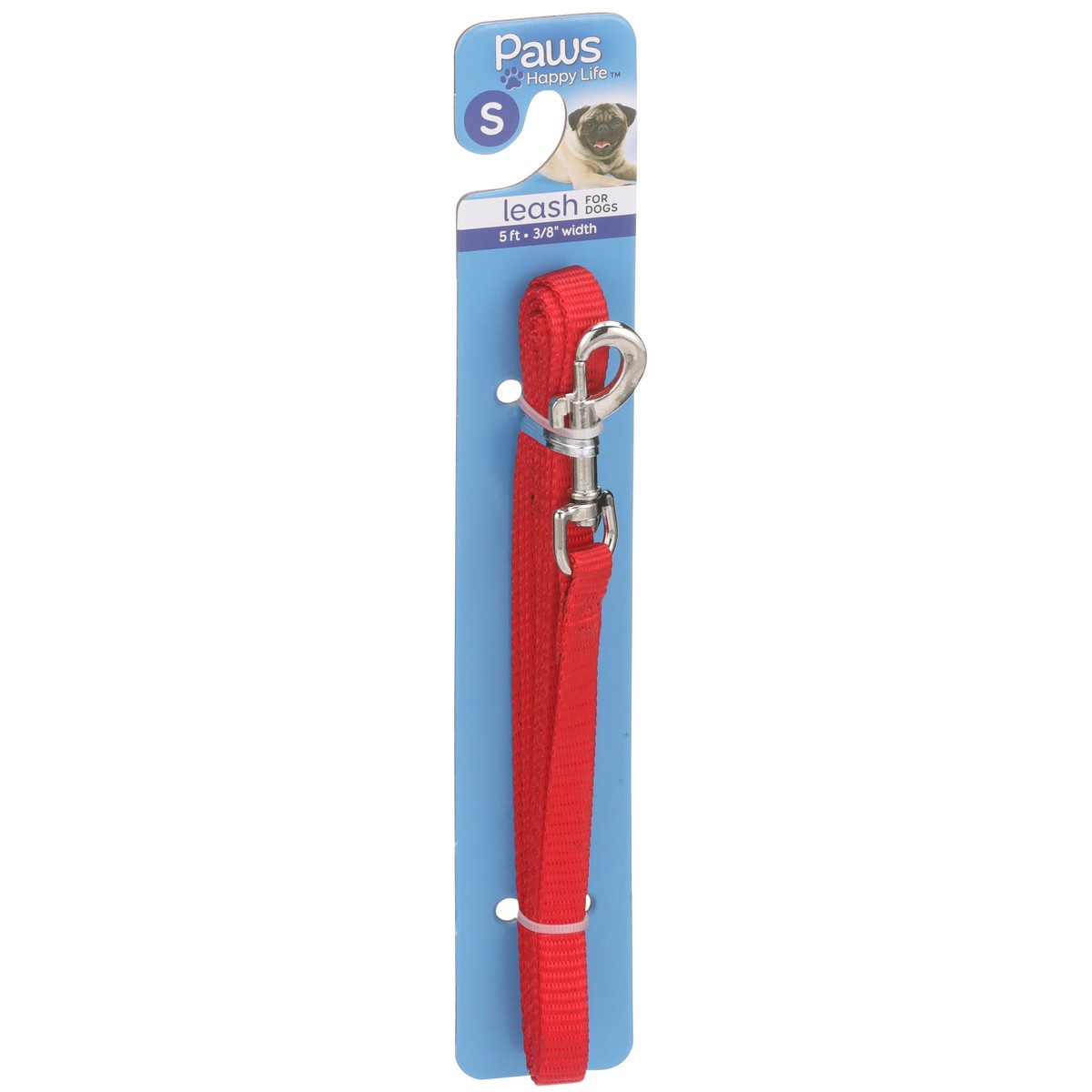 slide 2 of 8, Paws Happy Life Leash For Small Dogs, Red Nylon, 3/8 in x 5 ft