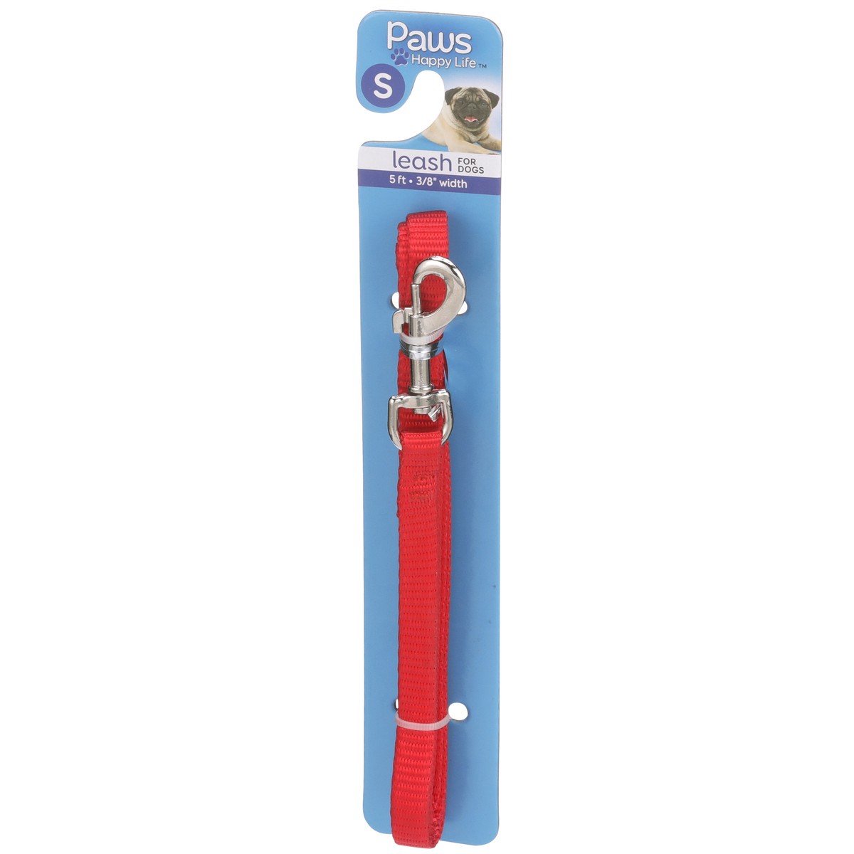 slide 7 of 8, Paws Happy Life Leash For Small Dogs, Red Nylon, 3/8 in x 5 ft