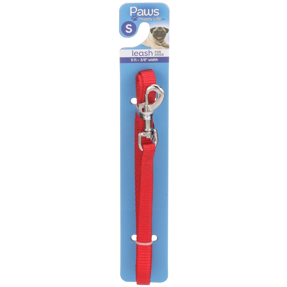 slide 1 of 8, Paws Happy Life Leash For Small Dogs, Red Nylon, 3/8 in x 5 ft