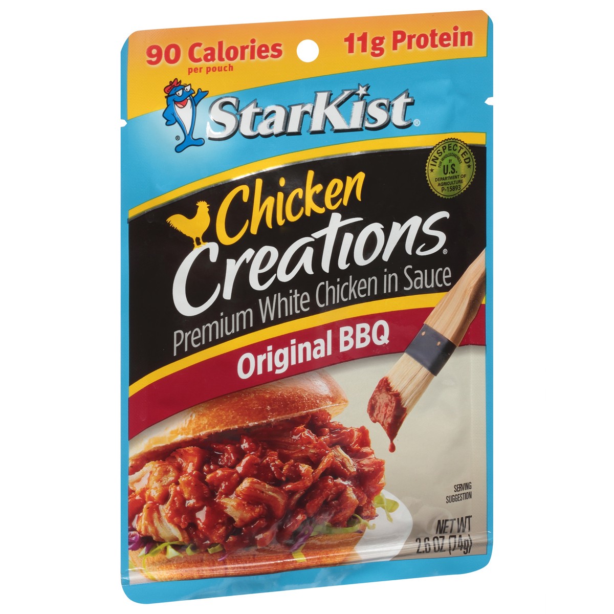 slide 3 of 9, StarKist Chicken Creations Classic BBQ Premium White Chicken in Sauce 2.6 oz, 2.6 oz