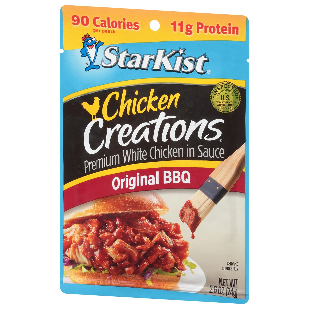 slide 4 of 9, StarKist Chicken Creations Classic BBQ Premium White Chicken in Sauce 2.6 oz, 2.6 oz