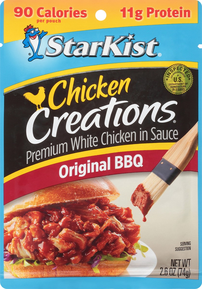 slide 8 of 9, StarKist Chicken Creations Classic BBQ Premium White Chicken in Sauce 2.6 oz, 2.6 oz