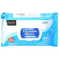 Essential Everyday Flushable Adult Fresh Wipes
