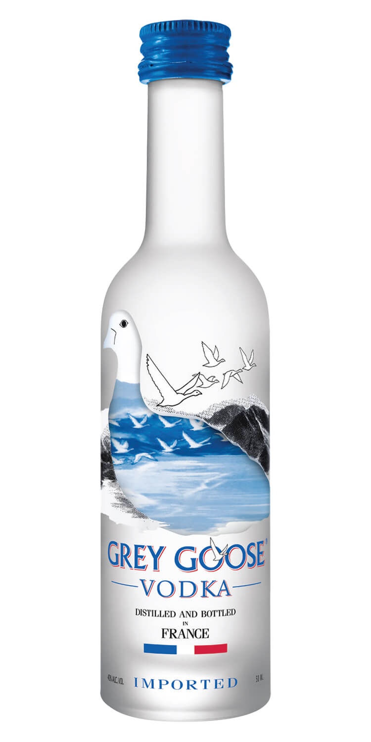 slide 1 of 1, Grey Goose Vodka-Wood Pack, 50 ml