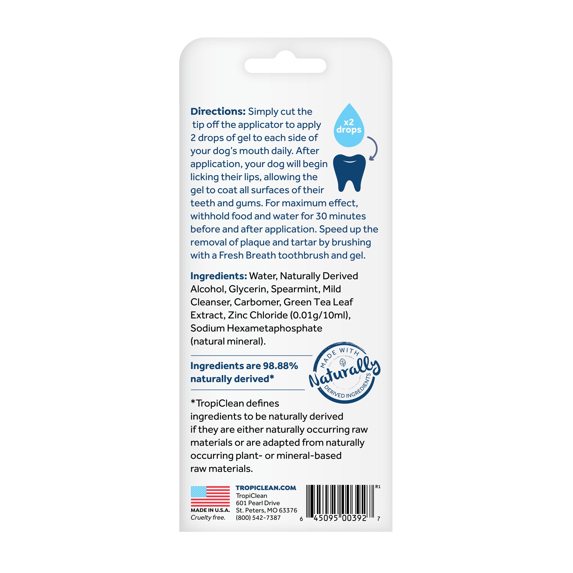 slide 2 of 3, TropiClean Fresh Breath Vet Strength Formula Oral Care Clean Teeth Gel, 4 oz