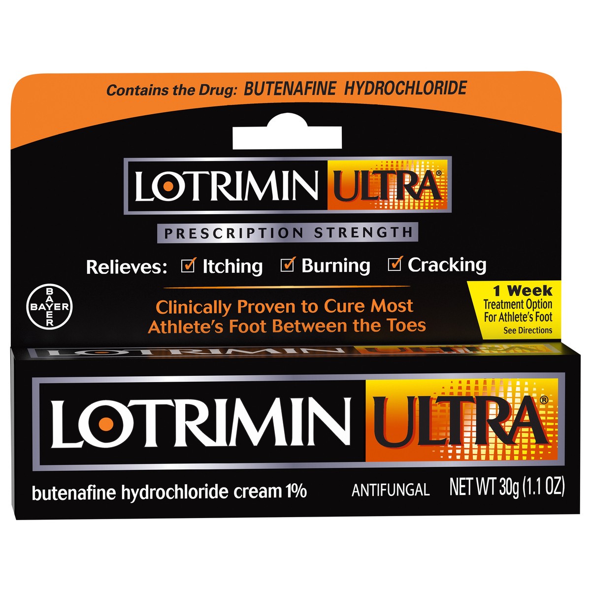 slide 3 of 6, Lotrimin Ultra Prescription Strength Antifungal 30 gr Card, 30 gal