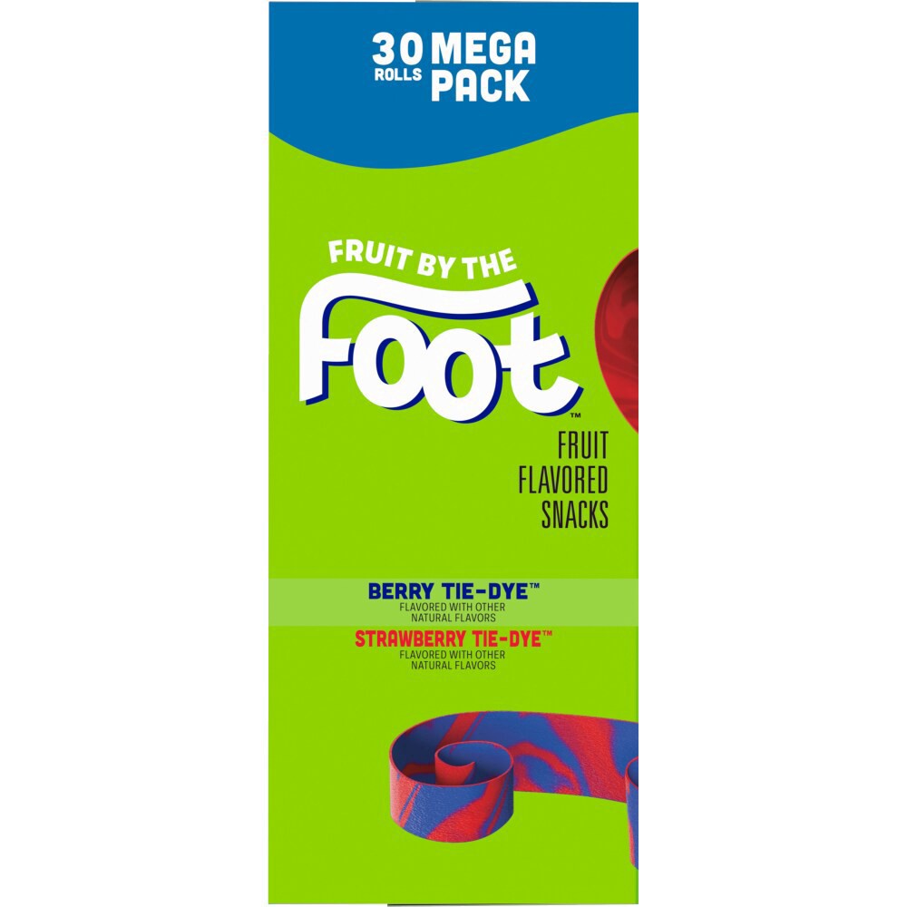 slide 5 of 6, Fruit By the Foot Berry Tie-Dye and Strawberry Tie-Dye Fruit Flavored Snacks 30 Count, 22.5 OZ, 30 ct