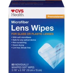 slide 1 of 1, CVS Health Premoistened Lens Wipes, 80 ct
