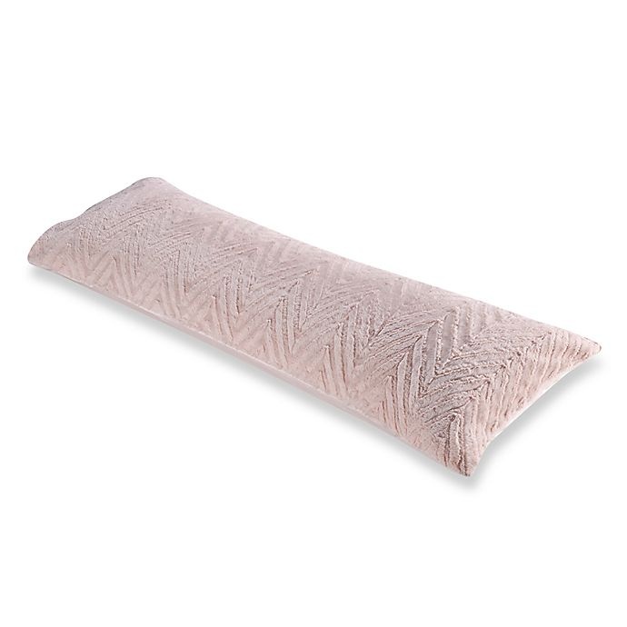 slide 1 of 1, Equip Your Space Chevron Body Pillow Cover - Blush, 1 ct