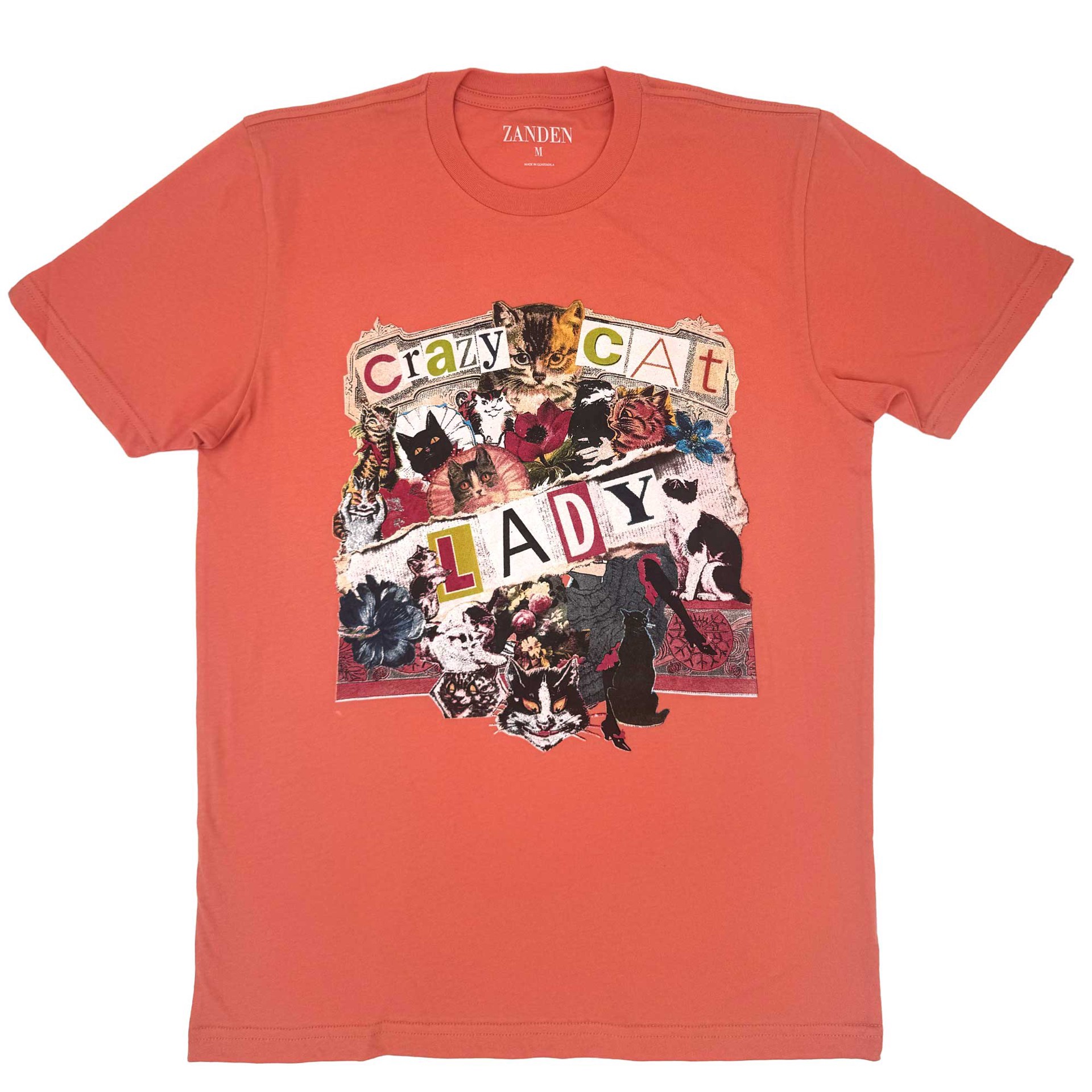 slide 1 of 1, Zanden Crazy Cat Lady Adult Unisex T-Shirt, X-Small, 1 ct