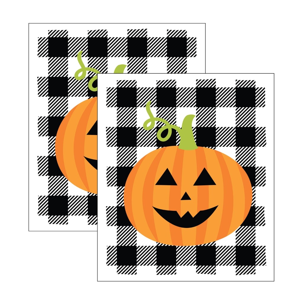 slide 1 of 1, Ritz Gingham Jack O'Lantern Swedish Dishcloths, 2 ct